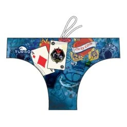 Badehose Wasserball Turbo Cards Blau