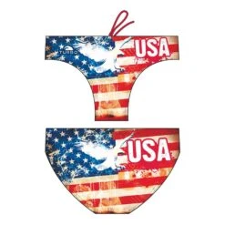 Badehose Wasserball Turbo USA Blau/rot