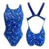 Badeanzug Turbo Origami Wide Strap Blau Damen