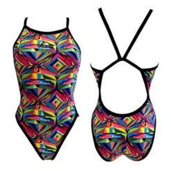 Badeanzug Turbo Etno Cool Gelb/grün/blau Damen