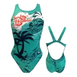 Badeanzug Turbo Surfer Hawaii Grün Damen