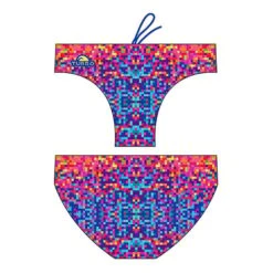 Badehose Wasserball Turbo Pixels Blau/pink