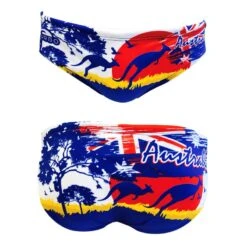 Badehose Wasserball Turbo Australia Landscape Blau