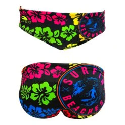 Badehose Wasserball Turbo Surfing Beach Schwarz