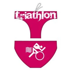 Badeanzug Turbo Triathlon Basic Rosa Weiß