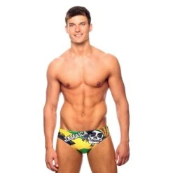 Badehose Wasserball Turbo Jamaica Skull Vintage