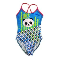 Badeanzug Turbo Panda Bamboo Happy Blau Mädchen