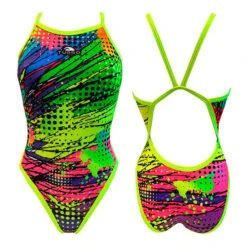 Badeanzug Turbo Kriptonite Thin Strap Bunt Damen