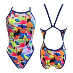 Badeanzug Turbo Delta Revolution Thin Strap Pink Damen