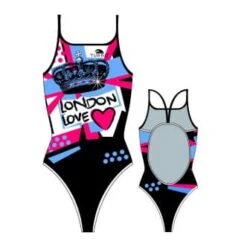 London-Liebes-Turbo-Badeanzugfrau