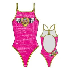 Badeanzug Turbo Geld Mehl Zieht Dünne Rosa Frau