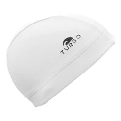 Textil-Badekappe Turbo Breiter Rand Weiß