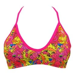 Bikinitop Turbo All Dragon Pink/gelb Damen