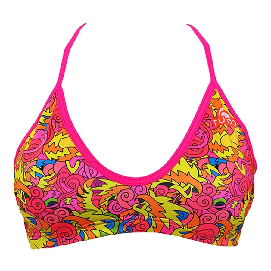 Bikinitop Turbo All Dragon Pink/gelb Damen