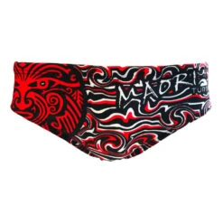 Badehose Wasserball Turbo Maori Schwarz/rot