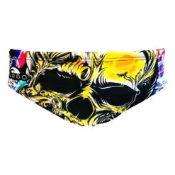 Badehose Wasserball Turbo Calavera Hibiscus Schwarz/gelb