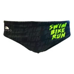 Turbo Swim-Bike Run Badehose Für Wasserball Schwarz/gelb