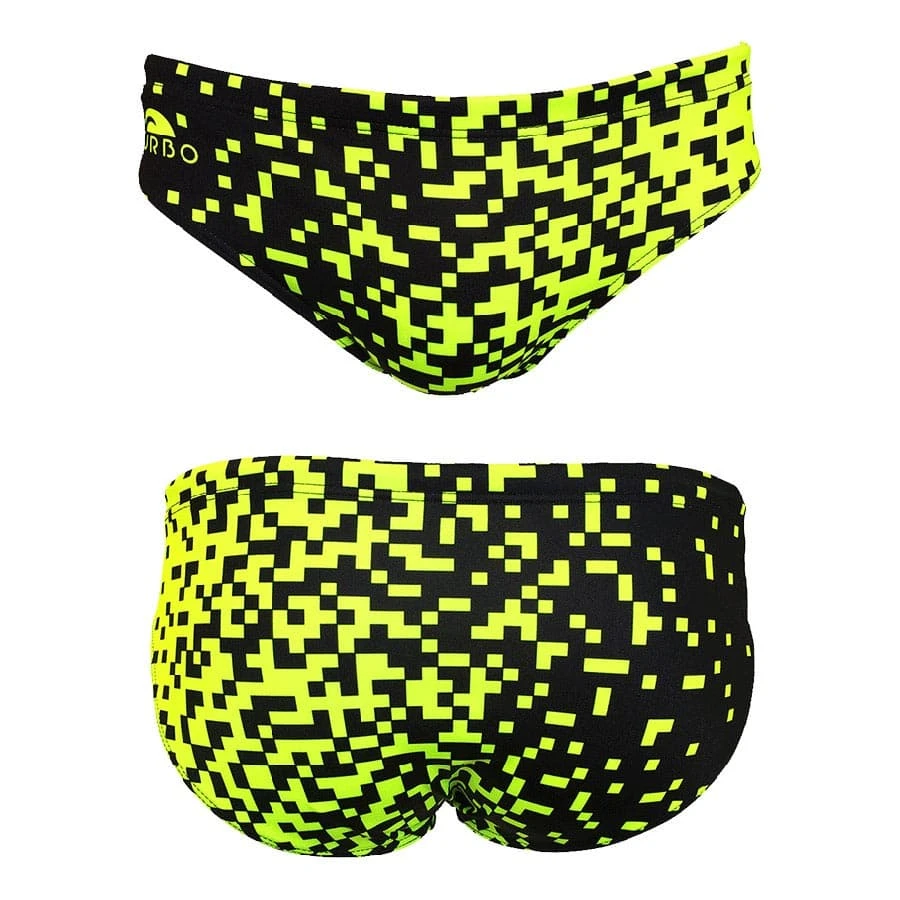 Badehose Wasserball Turbo Bitmap Limited Edition Schwarz/gelb
