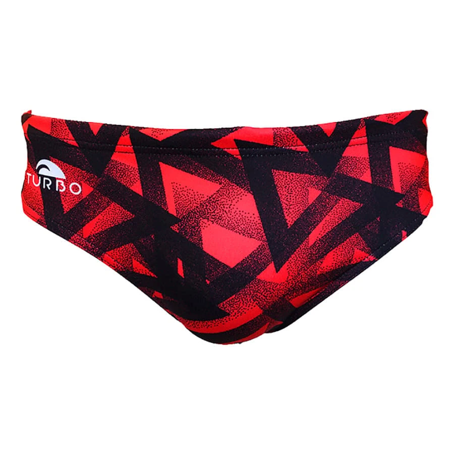 Badehose Turbo Swimsuit Break Rules Schwarz/rot/weiß