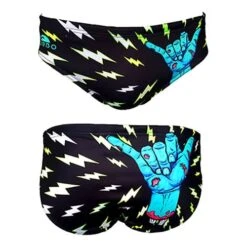 Turbo Zombie Vibes Badehose Schwarz/blau/gelb