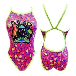 Badeanzug Turbo Amari Revolution Zieht Dünne Rosa Frau