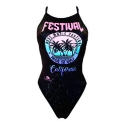 Schwimmender Badeanzug Turbo Cali Festival Schwarze Frau