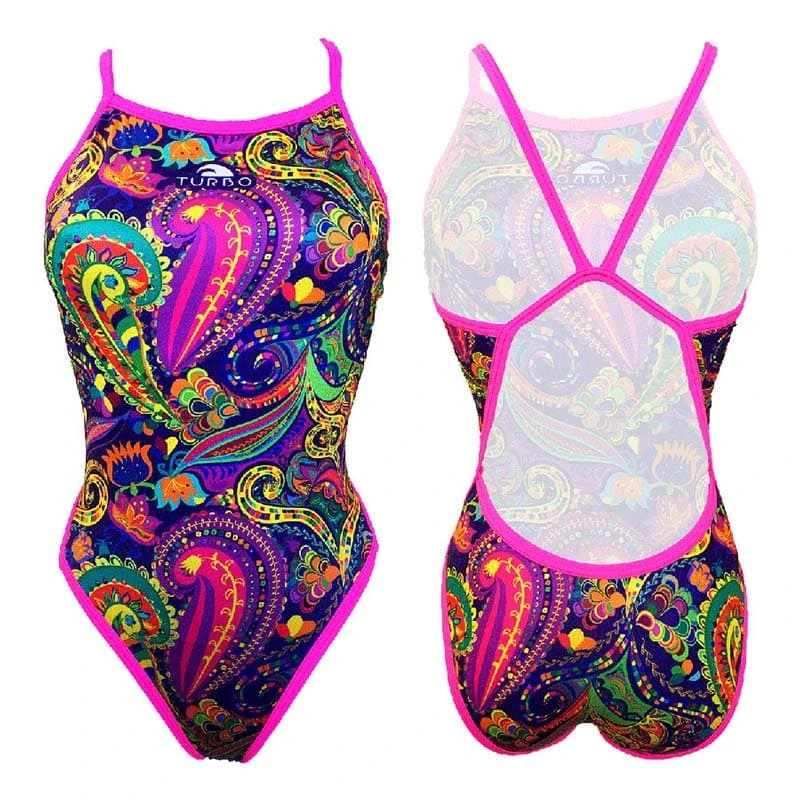 Badeanzug Turbo Revolution Kaschmir Thin Strap Bunt Damen