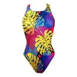 Badeanzug Turbo Color Jungle Wide Strap Bunt Damen