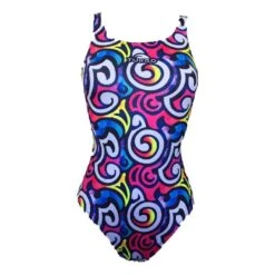 Badeanzug Turbo Spiro Wide Strap Lila/pink Damen