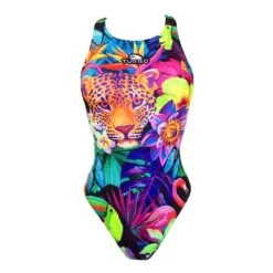 Turbo Cool Tiger Damen Badeanzug Wide Strap Bunt