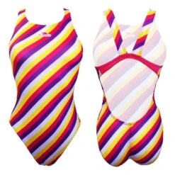 Turbo Super Lines Limited Edition Damen Badeanzug Wide Strap Bunt