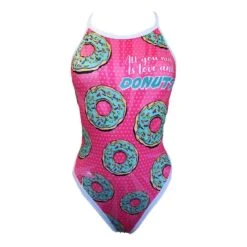Badeanzug Turbo Revolution Comic Donut Rosa/hellblau Damen