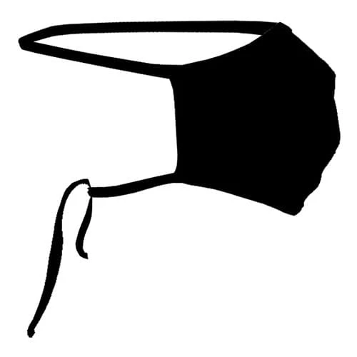 Turbo 50 Schutzmaske Wiederverwendbar Mit Nackenband Schwarz