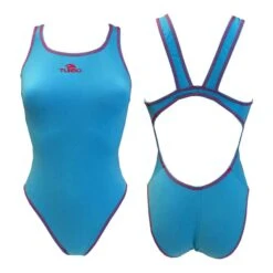 Schwimmender Badeanzug Turbo Confort Swim Blaue Frau
